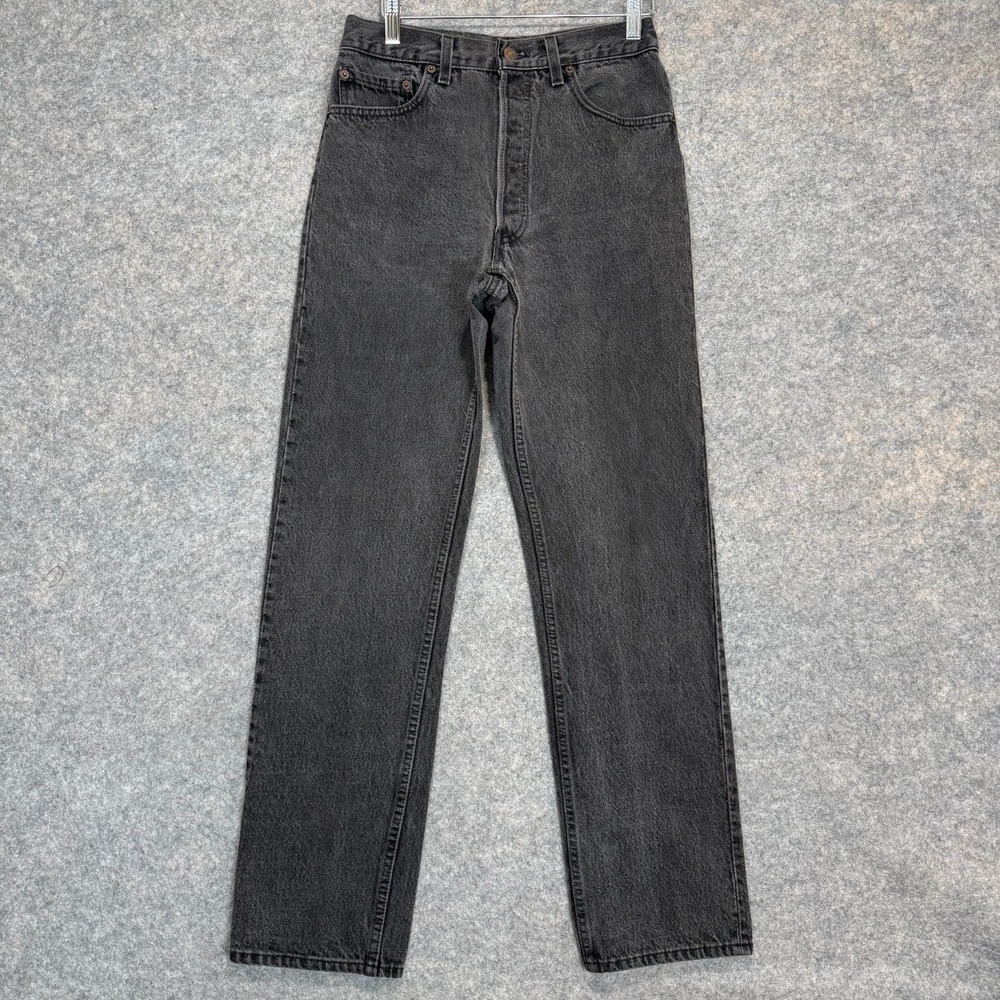 Vintage Levi's 501 Jeans Adult 32x32 (fits 27x32) Light Black Denim Pant 90s USA